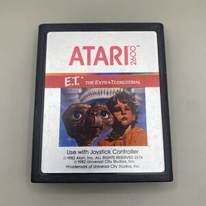ET the Extra Terrestrial (Atari 2600, 1982) Cartridge Only